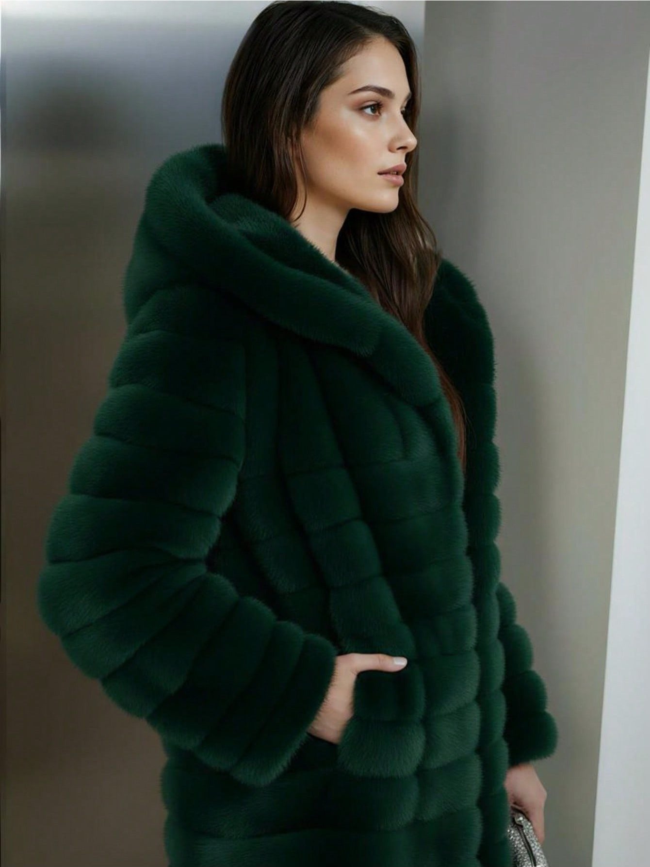 Abrigo de piel sintética