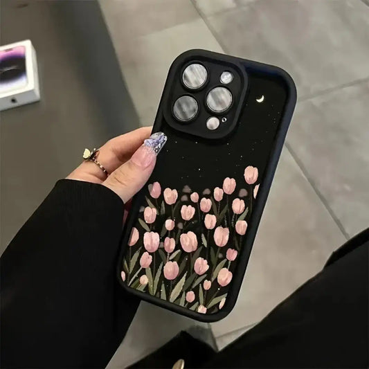 lirio lunar y degradado negro