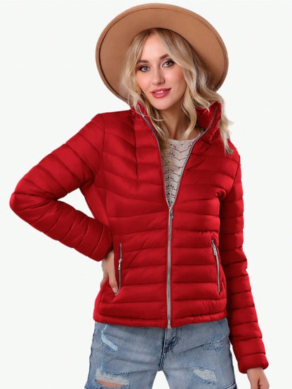 Chaqueta forrada de pelusa y elástico lateral