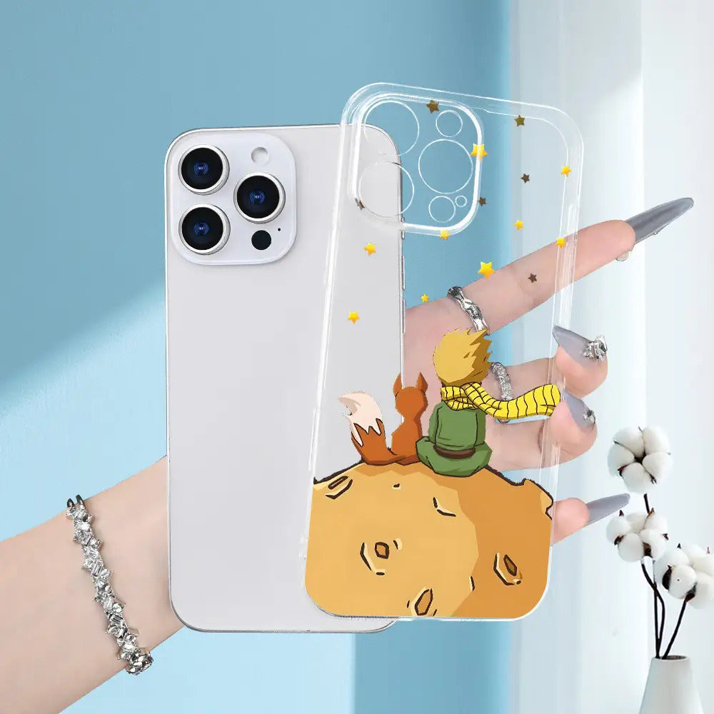 Príncipe Pequeño y un zorro bajo el cielo