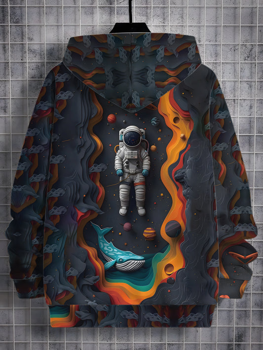 Sudadera con Capucha con Estampado Digital de Astronauta