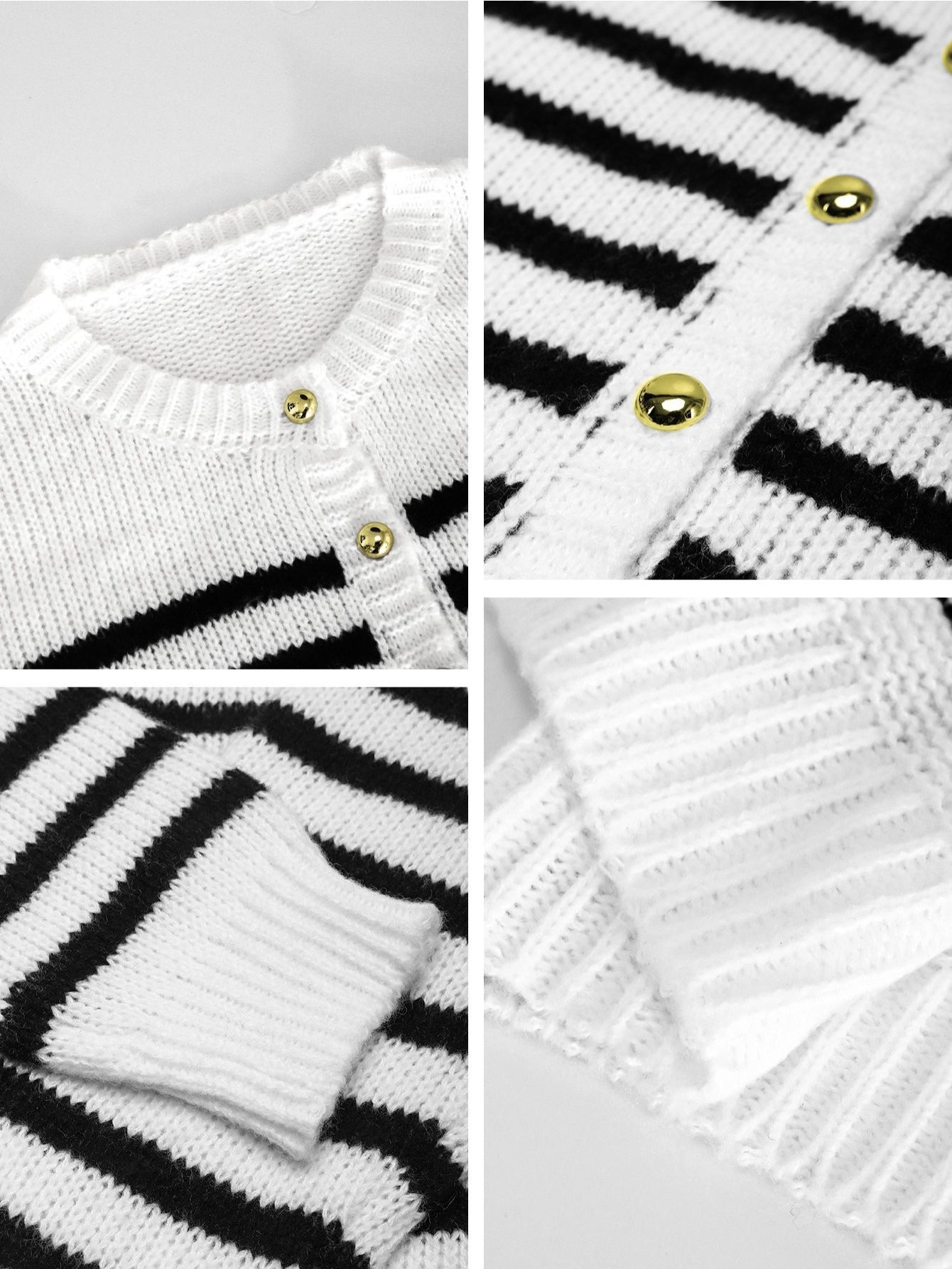 Cárdigan elegante y sencillo de cuello redondo