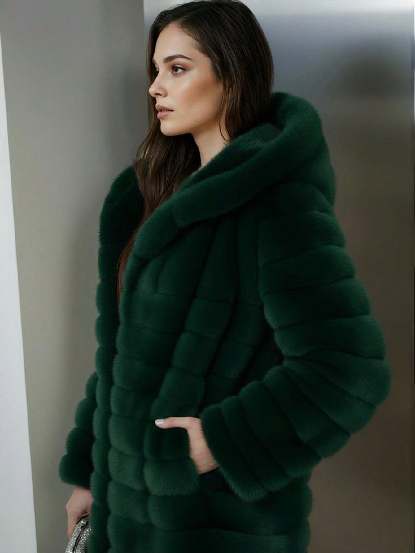 Abrigo de piel sintética