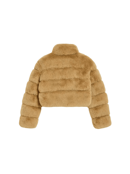 Abrigo Elegante de Piel Sintética