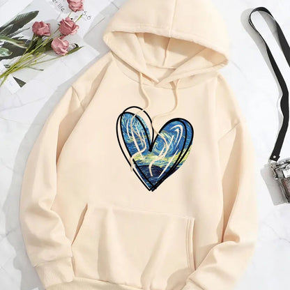 Capucha Térmica con Estampado de Corazón