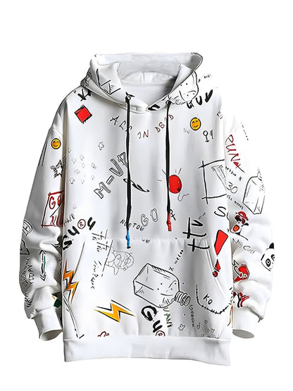 Sudadera para Hombres Moda Estampado Graffiti