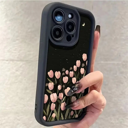 lirio lunar y degradado negro