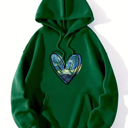 Capucha Térmica con Estampado de Corazón