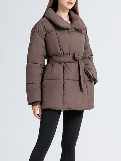 Abrigo acolchado versátil y holgado para mujer