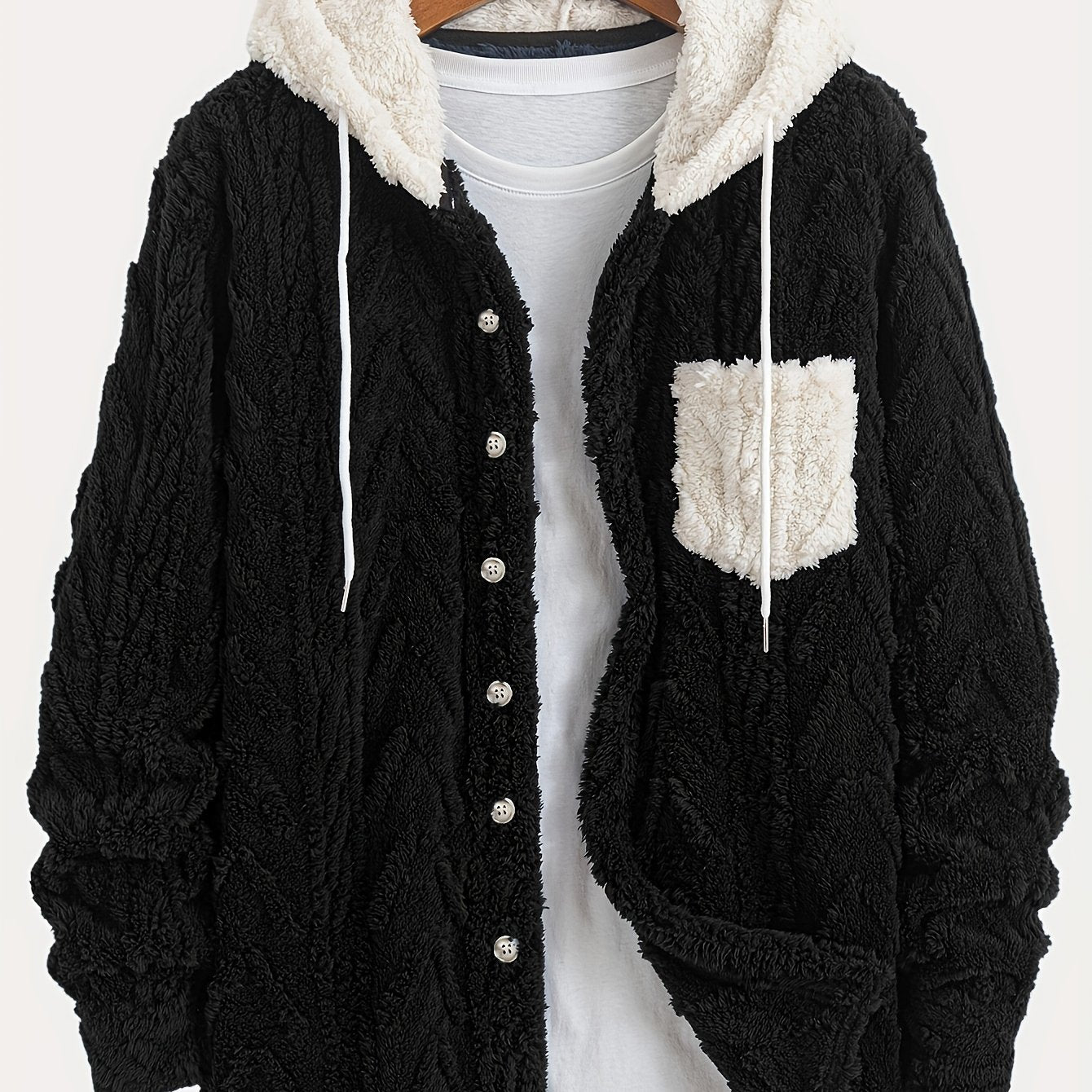Chaqueta con Capucha de Felpa Polar