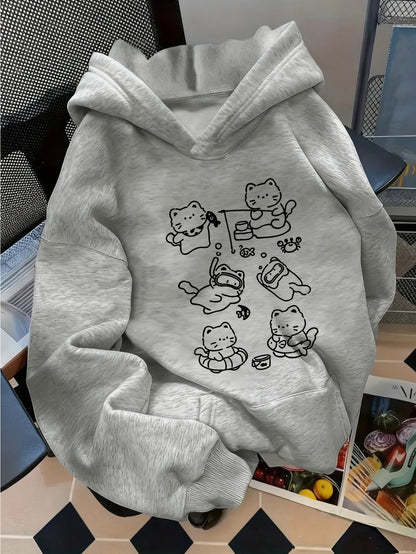 Sudadera con Capucha de Gato