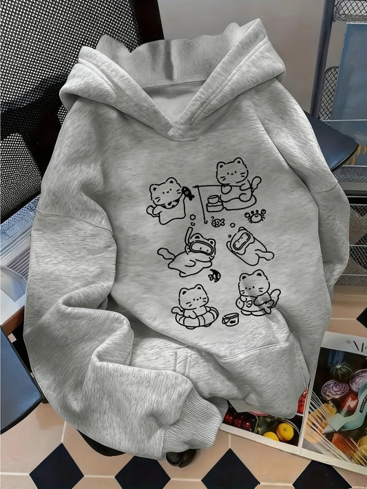 Sudadera con Capucha de Gato