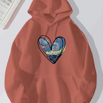 Capucha Térmica con Estampado de Corazón