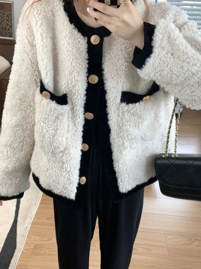 Abrigo de estilo shearling