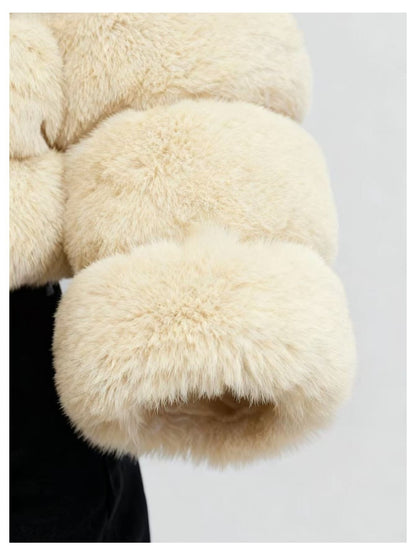 Abrigo Elegante de Piel Sintética