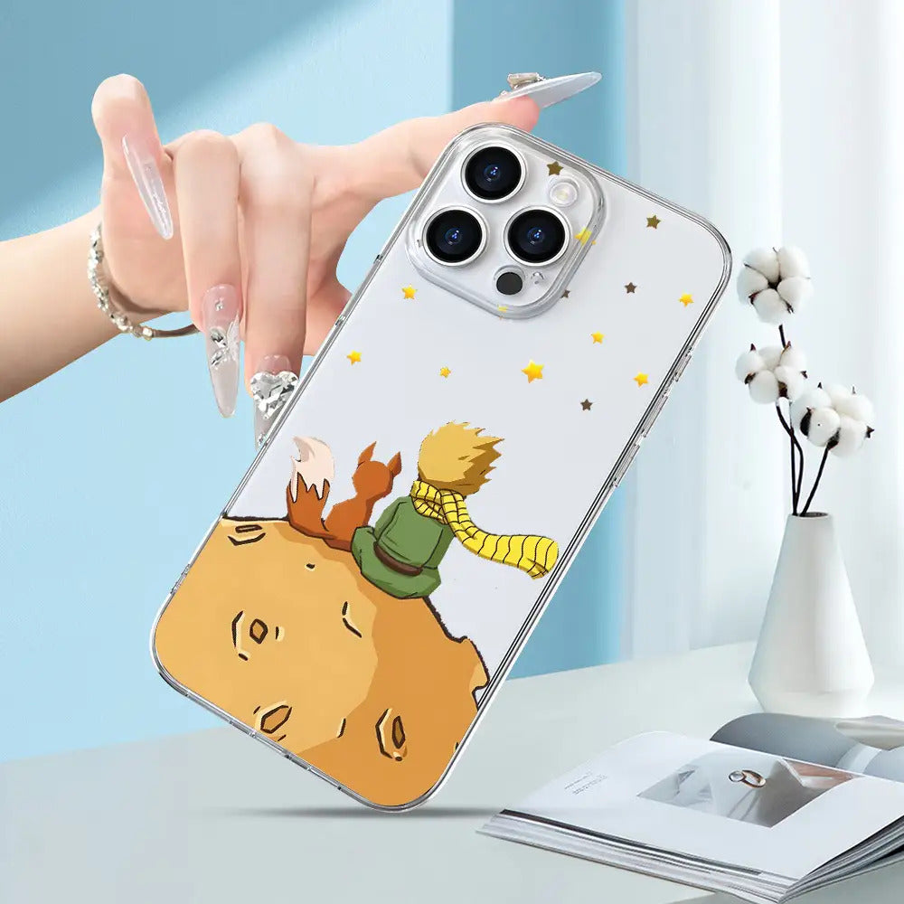 Príncipe Pequeño y un zorro bajo el cielo