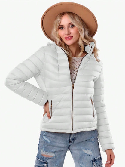 Chaqueta forrada de pelusa y elástico lateral