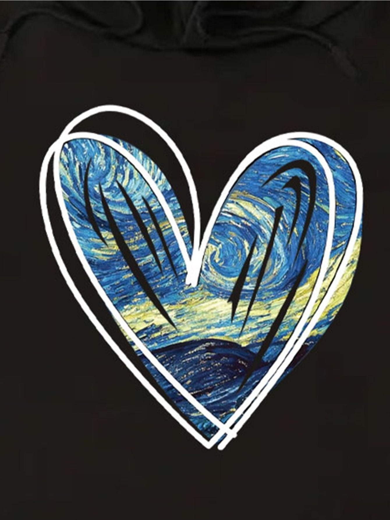 Capucha Térmica con Estampado de Corazón