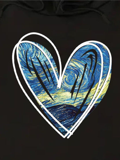 Capucha Térmica con Estampado de Corazón