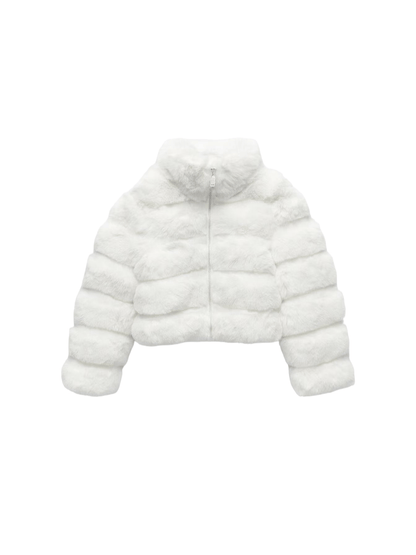 Abrigo Elegante de Piel Sintética