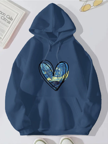 Capucha Térmica con Estampado de Corazón