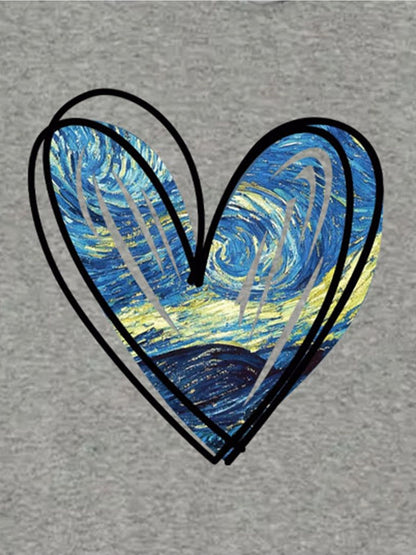 Capucha Térmica con Estampado de Corazón