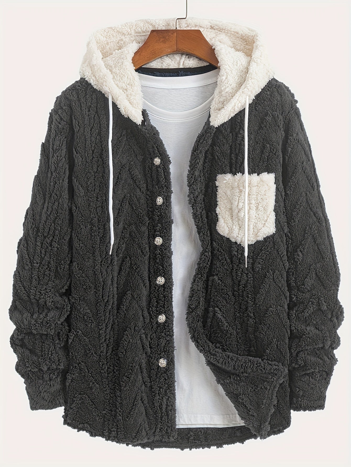 Chaqueta con Capucha de Felpa Polar
