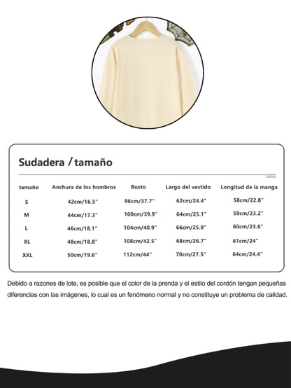 Sudadera de cuello redondo para mujer