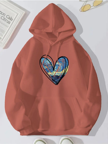 Capucha Térmica con Estampado de Corazón