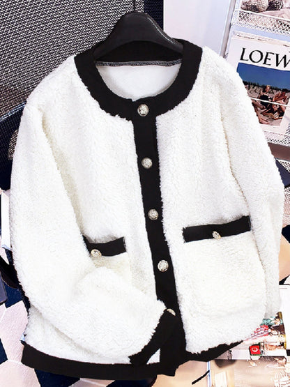 Abrigo de estilo shearling