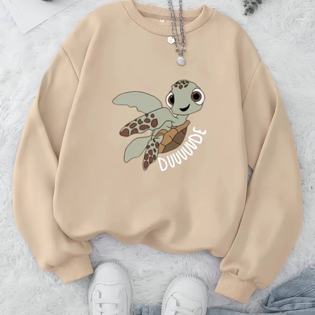 Sudadera de cuello redondo para mujer