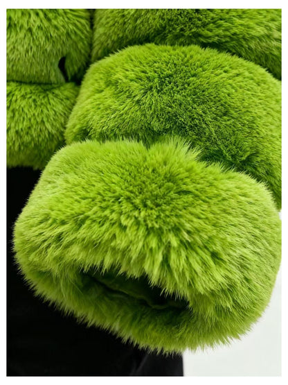 Abrigo Elegante de Piel Sintética